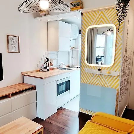 Charming Studio With Balcony Next To St Martin Canal